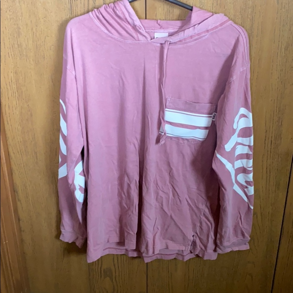 PINK long sleeve with a hood